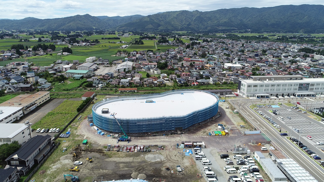工事現場全景(東側上空から撮影)