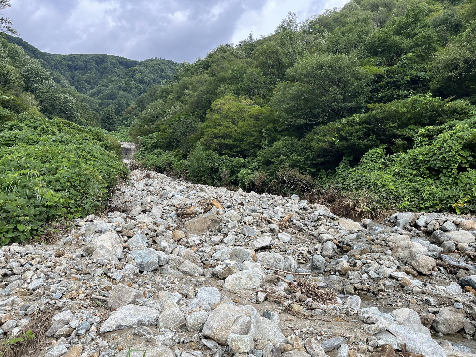 草岡コースの豪雨被害状況1