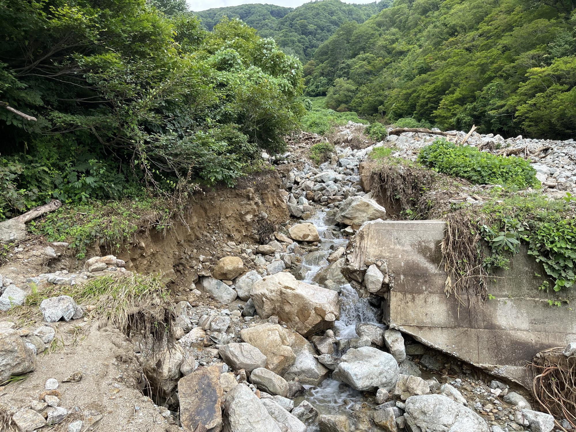 草岡コースの豪雨被害状況2