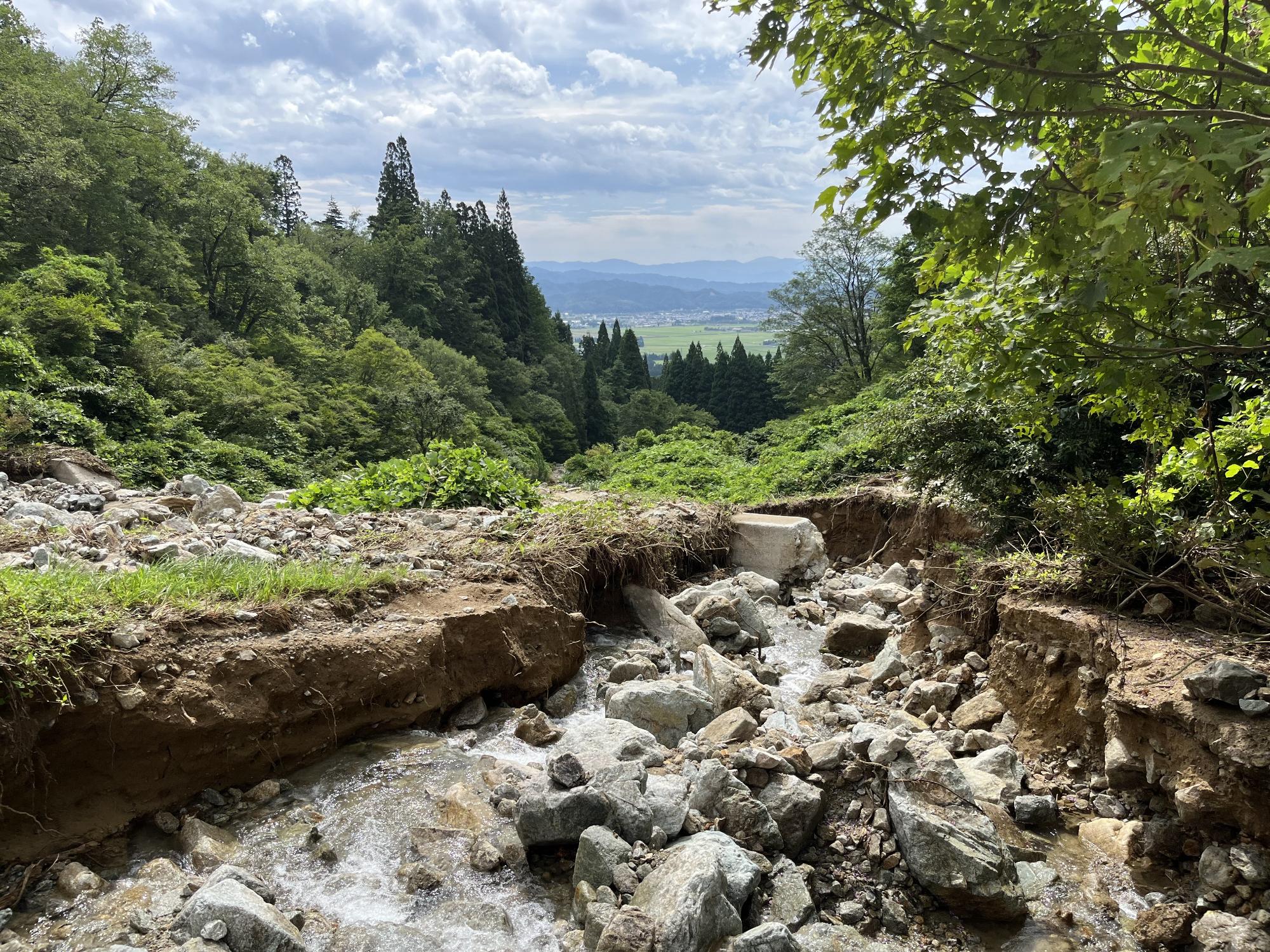 草岡コースの豪雨被害状況3