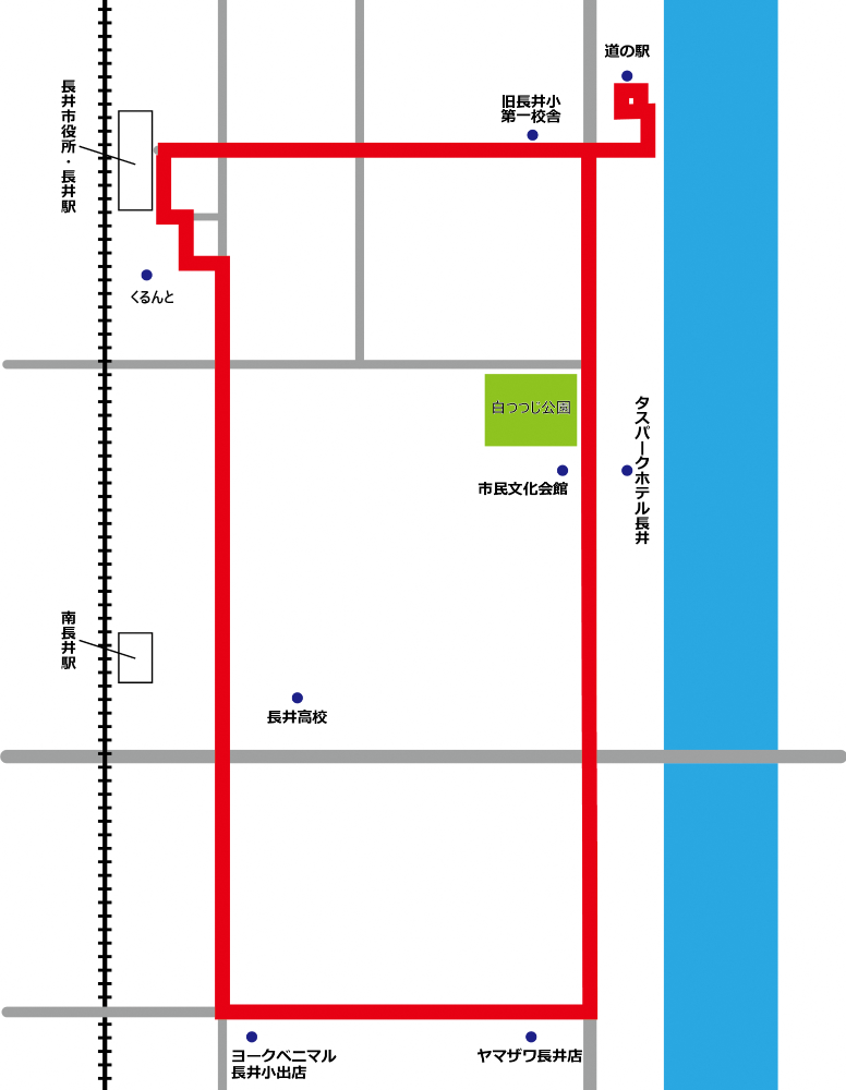自動運転バスの令和7年度ルート図