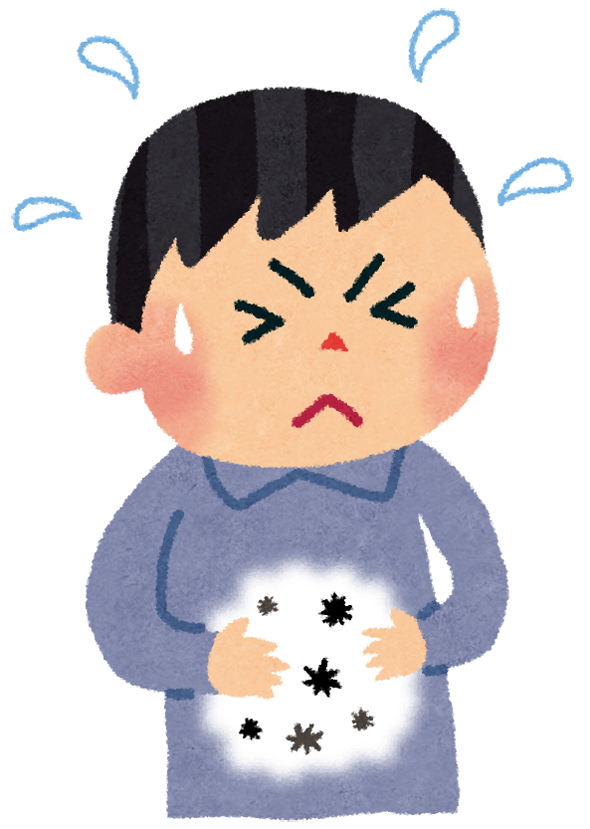 食中毒のイラスト