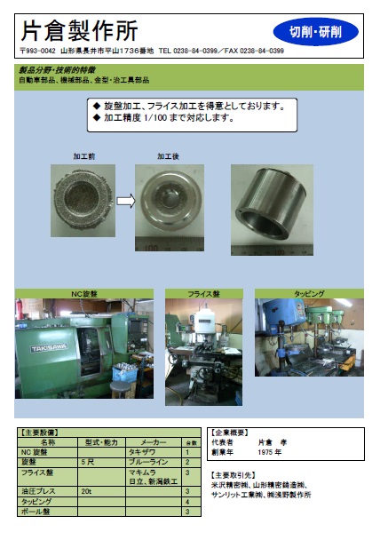 片倉製作所PDF表紙