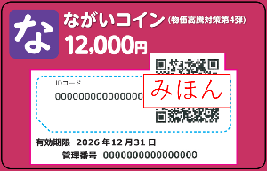 ながいコイン（物価高騰対策第4弾）イメージ画像