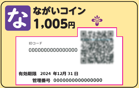 ながいコイン1,005円券