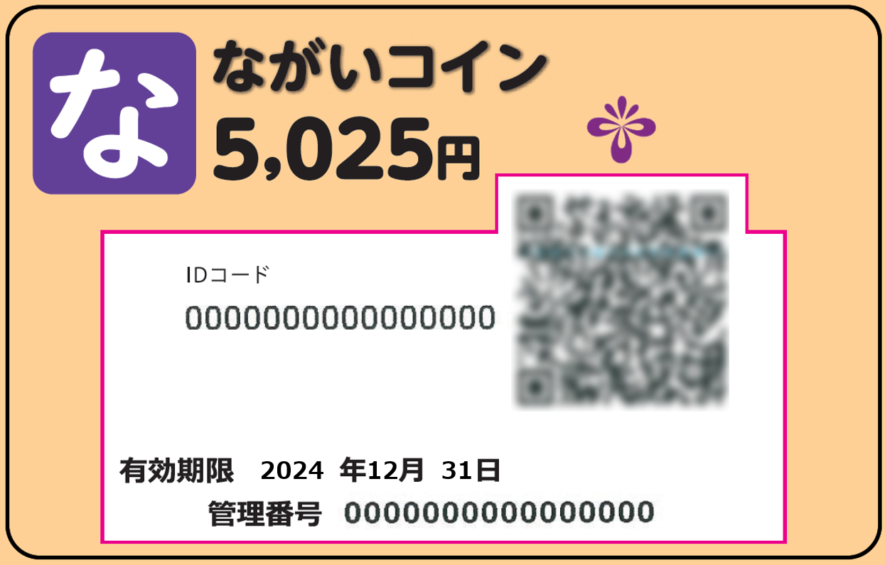 ながいコイン5025円カード