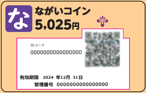 ながいコイン5,025円券