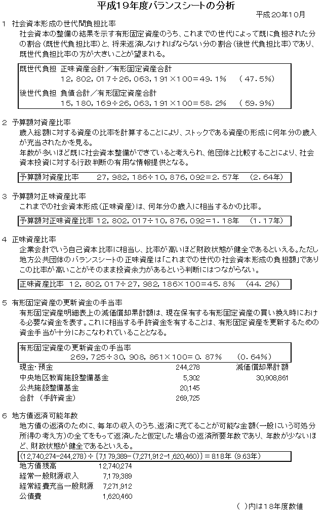 (画像)平成19年度バランスシートの分析