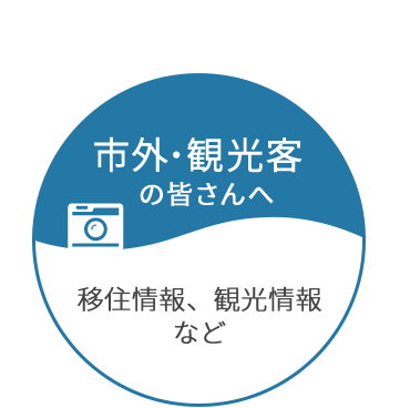 市外・観光客の皆さんへ 移住情報、観光情報など